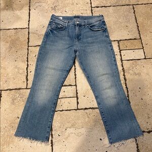 Mother Denim The Insider Ankle Fray